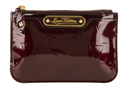 Louis Vuitton Pochette Cles, &pound;220, Accessories, Burgundy, Patent Leather, Front view